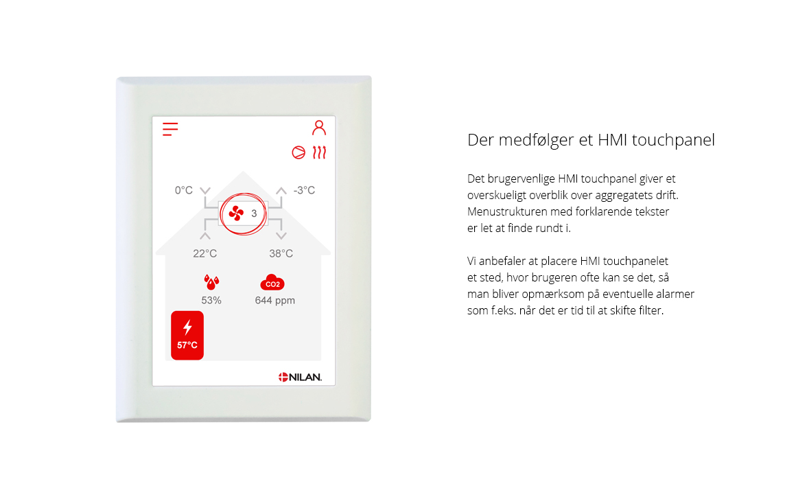 VP18 Ventilationsanlæg med aktiv varmegenvinding & brugsvand